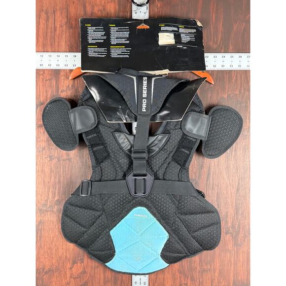 Adidas 17" Pro Series Baseball Catcher's Chest Protector Black S99092 NEW Perfor - Picture 6 of 11